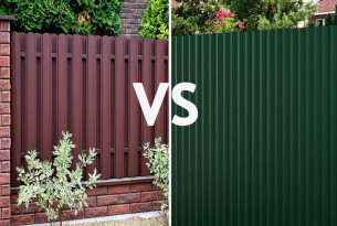 Металеві огорожі з профнастилу та штахетника 